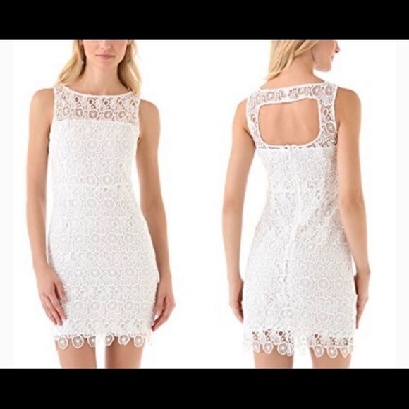 BB Dakota White Lace Sheath Dress size 4 - Picture 1 of 5